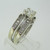 14k White Gold Approx 1.0ct Princess Cut Diamond Ring with Wedding Band Enhancer Ring Size 4 1/2 