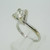 14k White Gold Approx 1.0ct Princess Cut Diamond Ring with Wedding Band Enhancer Ring Size 4 1/2 