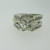 14k White Gold Approx 1.0ct Princess Cut Diamond Ring with Wedding Band Enhancer Ring Size 4 1/2 2 