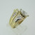 14k Yellow Gold Approx 1.0ct Marquise Cut Diamond Ring with Wedding Band Size 6
