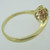 14k Yellow Gold Ruby Ring with Diamond Halo Accents Size 5 3/4