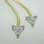 14K Yellow Gold Diamond Two Stone Slide Pendant  