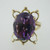 Vintage 14K Yellow Gold Amethyst Large Ring Size 7
