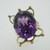 Vintage 14K Yellow Gold Amethyst Large Ring Size 7