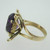 Vintage 14K Yellow Gold Amethyst Large Ring Size 7