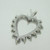 14K White Gold Diamond Open Heart Pendant Approx 3/4ct TW