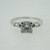 14k White Gold Approx .60ct Princess Cut Diamond Ring Size 5 1/2