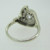 Vintage 14k White Gold Approx .50ct European Cut Diamond Ring Size 5 1/4