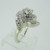 Vintage 14k White Gold Approx .50ct European Cut Diamond Ring Size 5 1/4