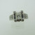 14k White Gold Approx .40ct Princess Cut Diamond Ring with Diamond Accents Size 5 1/2