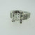 14k White Gold Approx .40ct Princess Cut Diamond Ring with Diamond Accents Size 5 1/2