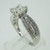 14k White Gold GIA Certified 1.01ct Square Modified Brilliant Cut Diamond Ring Size 6 1/4 
