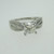 14k White Gold GIA Certified 1.01ct Square Modified Brilliant Cut Diamond Ring Size 6 1/4 