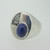 Sterling Silver Blue Star Sapphire CZ Accent Ring Size 9