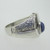 Sterling Silver Blue Star Sapphire CZ Accent Ring Size 9
