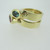 14k Yellow Gold Green Pink and Blue Tourmaline Wrap Twist Fashion Ring Size 7 1/4