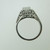 Vintage Platinum Approx .18ct Round Brilliant Cut Diamond Ring with Filigree Accents Size 6