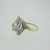 Vintage 14k Yellow Gold Approx .75ct TW European Cut Double Diamond Ring Size 7 3/4