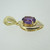 14k Yellow Gold Amethyst Pearl Enhancer Pendant