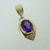 14k Yellow Gold Amethyst Pearl Enhancer Pendant