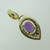 14k Yellow Gold Amethyst Pearl Enhancer Pendant