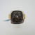 Signed Lorenzo 970 18k Yellow Gold Ring Cushion Cut Smokey Quartz Size 8 3/4