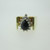 14k Yellow Gold Pear Shape Sapphire Ring with Diamond Accents Size 5 3/4