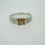 14k White Gold Orange Sapphire Ring with Diamond Accents Size 6 3/4