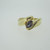 14k Yellow Gold Created Alexandrite with Diamond Accents Size 7 3/4