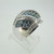 14k White Gold Blue and White Diamond Fashion Band Ring Size 7 1/4