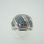 14k White Gold Blue and White Diamond Fashion Band Ring Size 7 1/4
