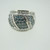 14k White Gold Blue and White Diamond Fashion Band Ring Size 7 1/4