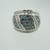 14k White Gold Blue and White Diamond Fashion Band Ring Size 7 1/4