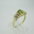 14k Yellow Gold Peridot Ring with Diamond Accents Ring Size 6 1/2