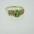 14k Yellow Gold Peridot Ring with Diamond Accents Ring Size 6 1/2