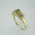 14k Yellow Gold Peridot Ring with Diamond Accents Ring Size 6 1/2