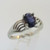 Sterling Silver Oval Cut Synthetic Tanzanite Ring Size 7*