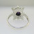 Sterling Silver Amethyst Round Cut Marcasite Ring Size 7.75