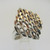 Sterling Silver Honeycomb Cocktail Ring Size 5.5