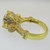Sterling Silver Gold Plated Large CZ Ring Size 6