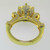 Sterling Silver Gold Plated Large CZ Ring Size 6