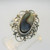 Sterling Silver Abalone Long Oval Cut Ring Size 4.25