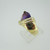 10k Yellow Gold Trillion Cut Amethyst Fashion Ring Size 7 1/4