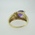 10k Yellow Gold Trillion Cut Amethyst Fashion Ring Size 7 1/4
