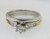 Platinum and 18k Yellow Gold Approx. .25ct TW Round Brilliant Cut Diamond Ring w