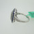 Vintage Style Beverly K 18k White Gold .80ct Aquamarine Sapphire and Diamond Ring Size 6 1/2