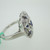 Vintage Style Beverly K 18k White Gold 1.27ct Sapphire and Diamond Ring Size 6 1/2