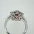 Vintage Style Beverly K 18k White Gold 1.67ct TW Ruby  Sapphire and Diamond Ring Size 6 1/2