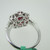 Vintage Style Beverly K 18k White Gold 1.67ct TW Ruby  Sapphire and Diamond Ring Size 6 1/2