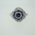 Vintage Style Beverly K 18k White Gold .32ct Sapphire and Diamond Ring Size 6 1/2